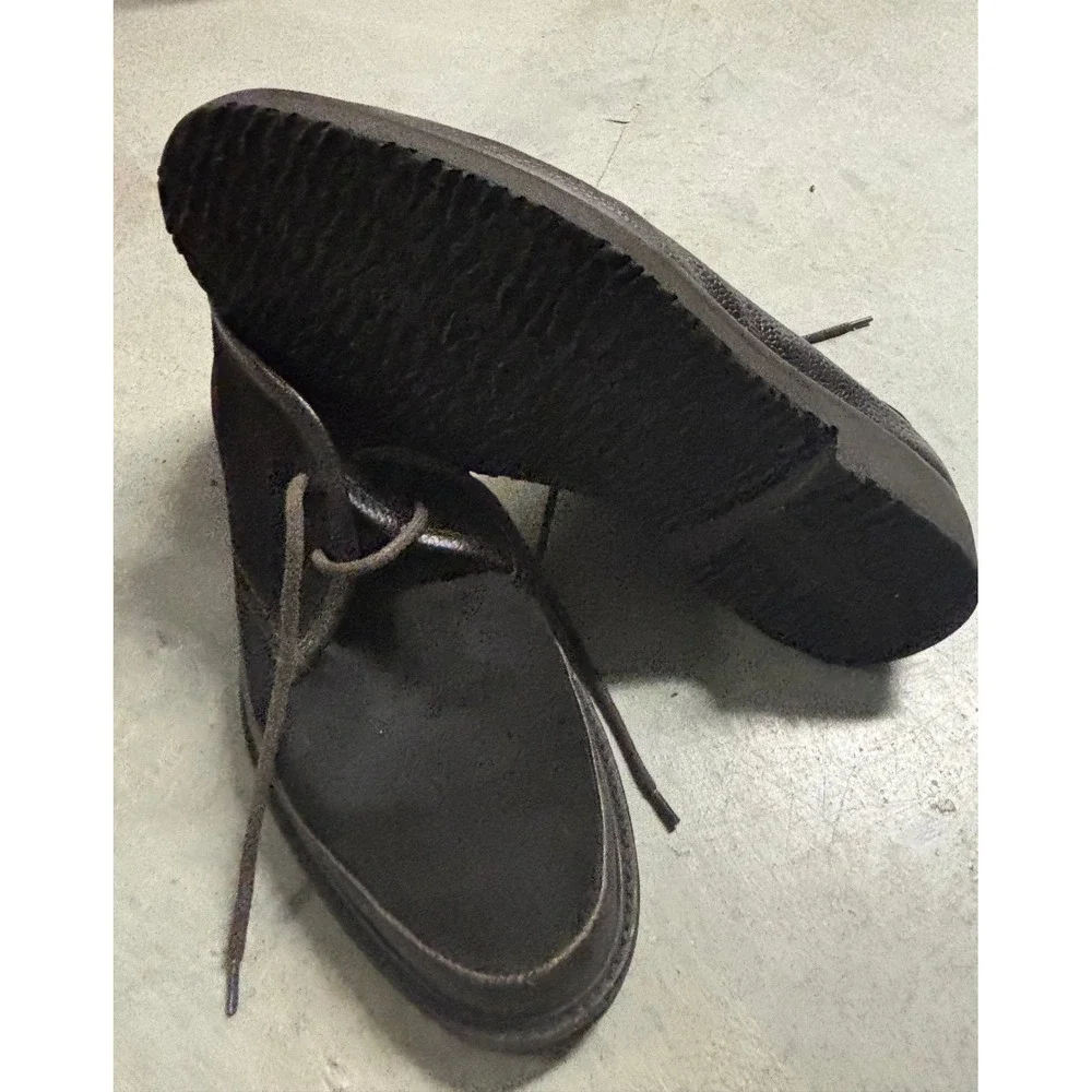 Ermenegildo Zegna Mens Dark Brown Suede Chukka Desert Boots A2256X Size 9 US